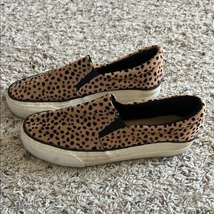 Restricted Brown and Black Sneakers with Animal Print
